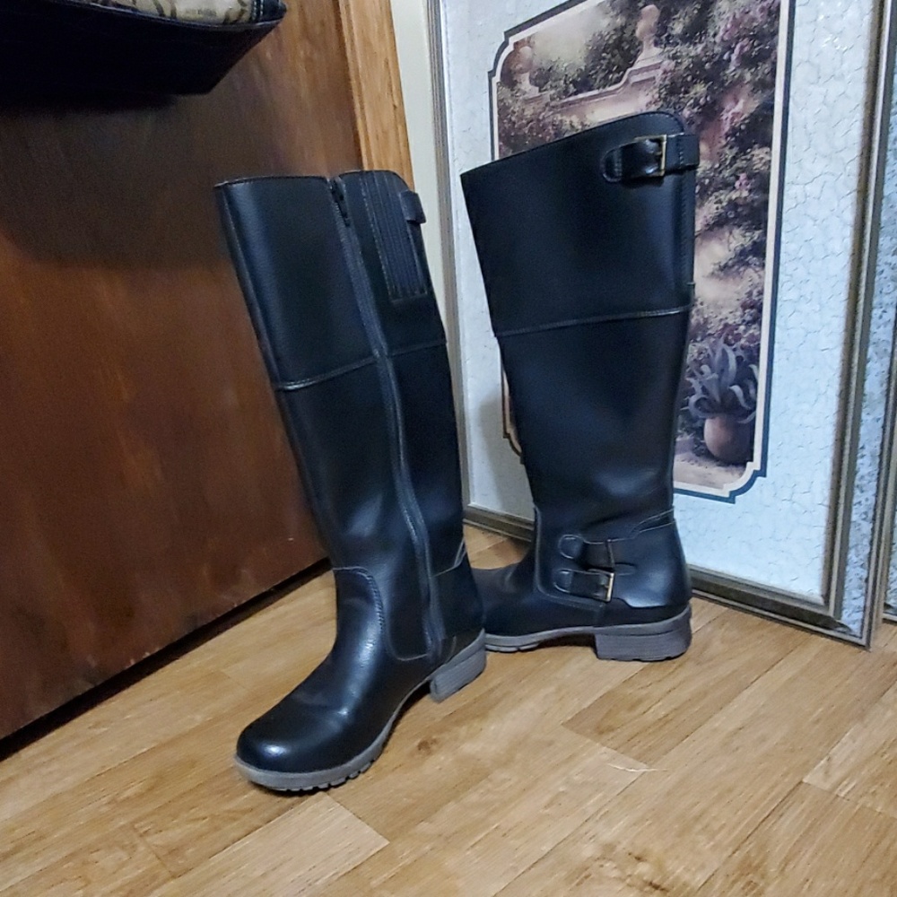 Clark boots knee high